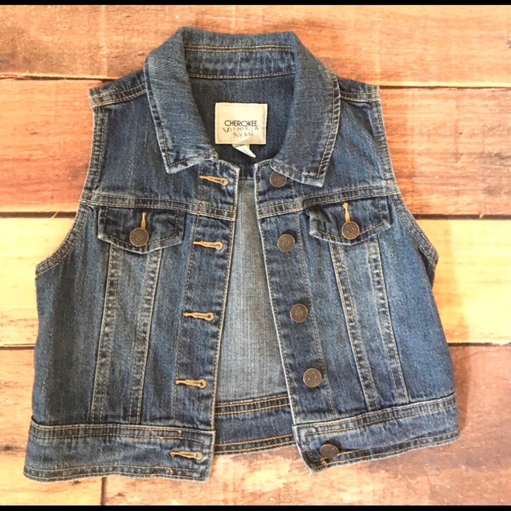 Cherokee girls jeans vest